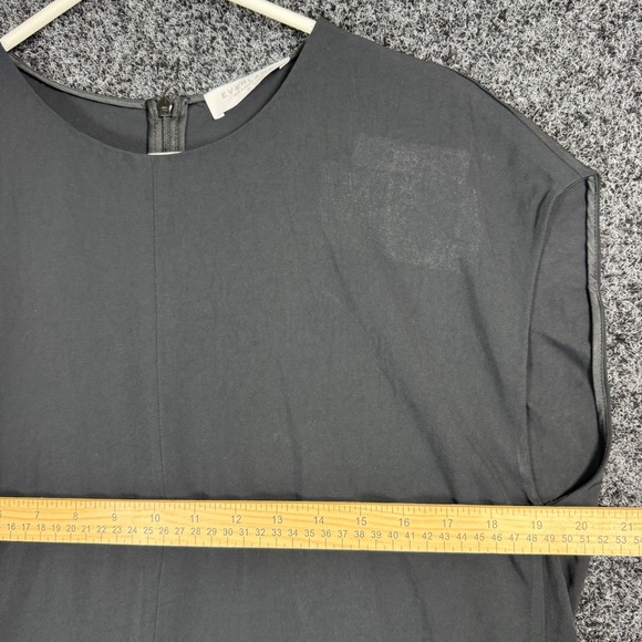 EVERLANE Black Cap Sleeve Midi Dress Minimalist Workwear Size 00 - Picture 4 of 7